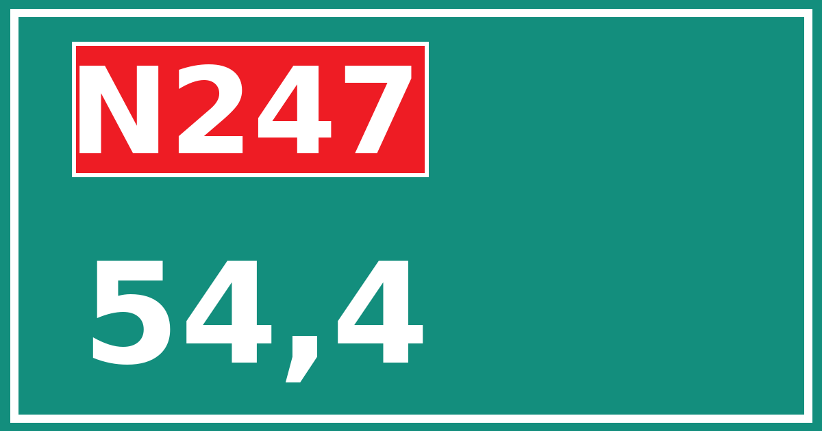 Hectometerbord N247 54,4