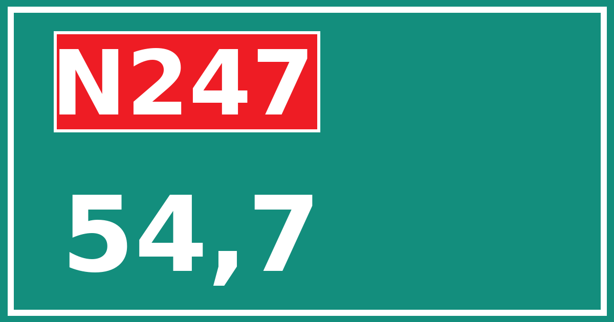 Hectometerbord N247 54,7
