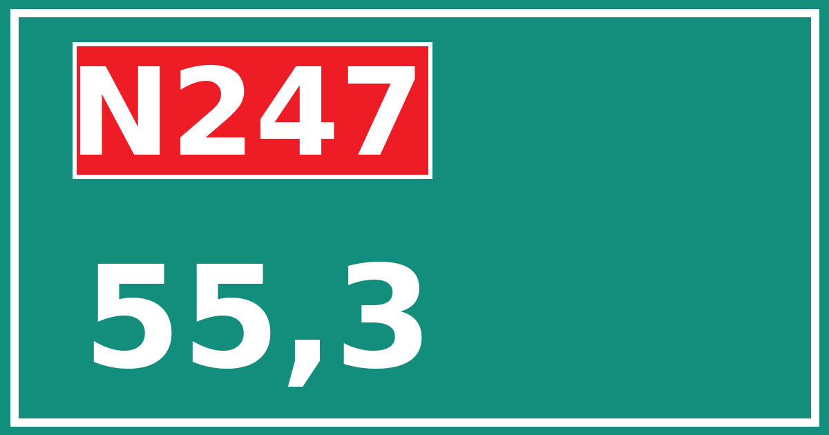 Hectometerbord N247 55,3
