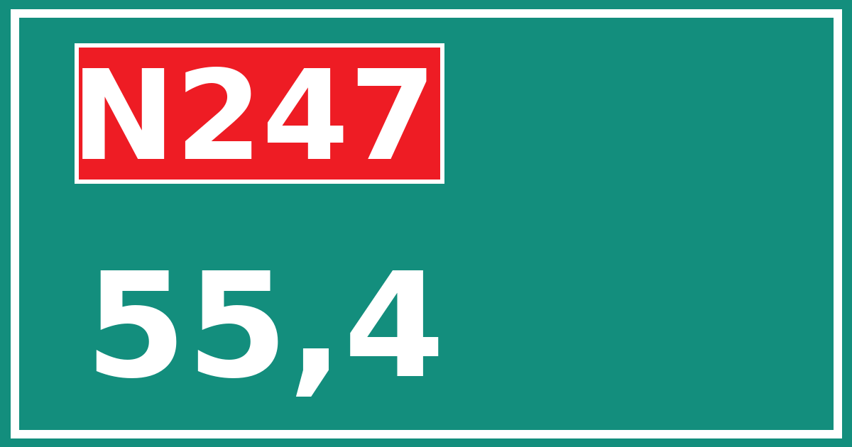 Hectometerbord N247 55,4