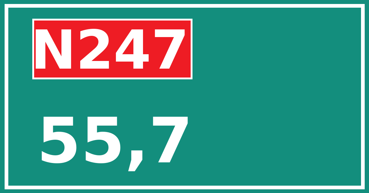 Hectometerbord N247 55,7