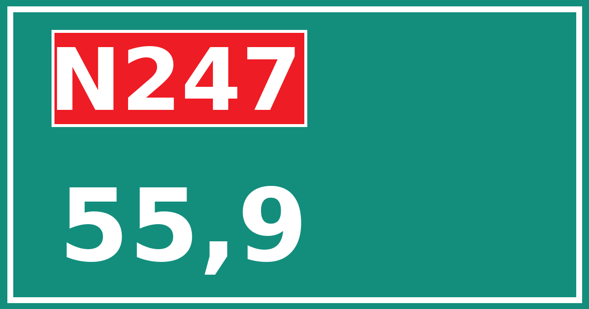 Hectometerbord N247 55,9