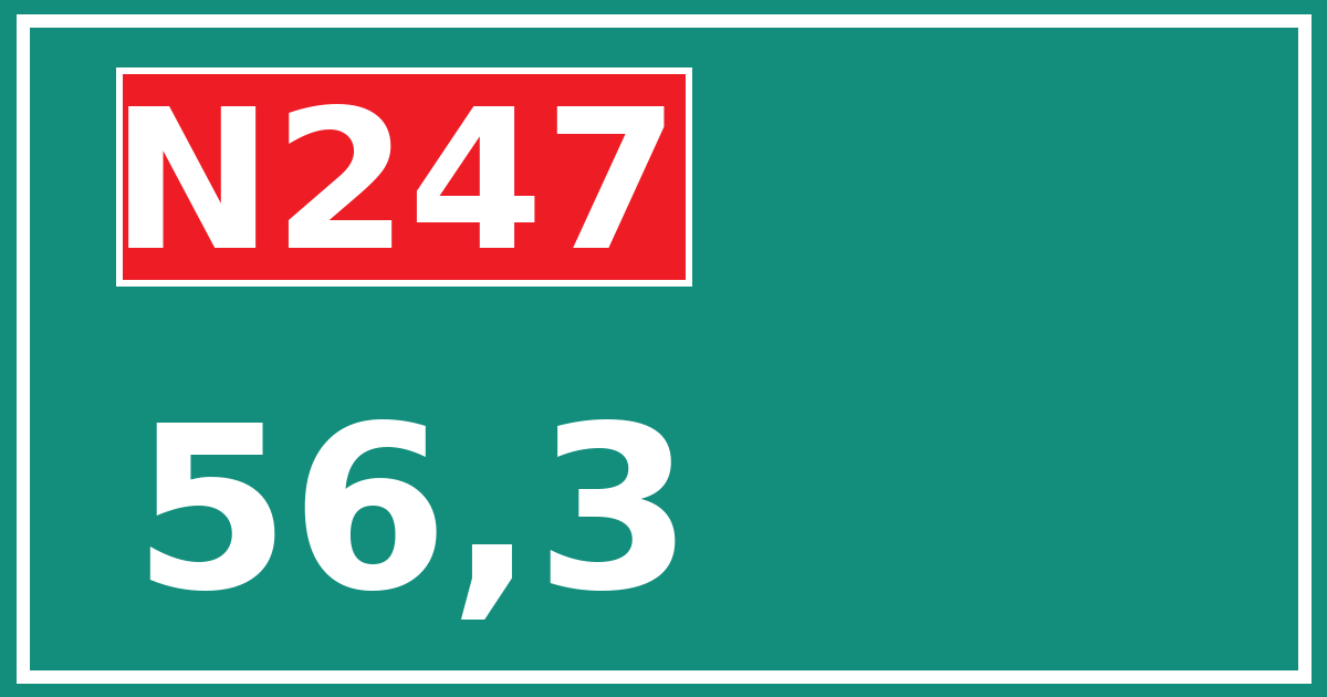 Hectometerbord N247 56,3