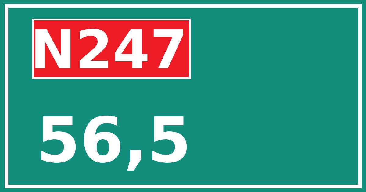 Hectometerbord N247 56,5
