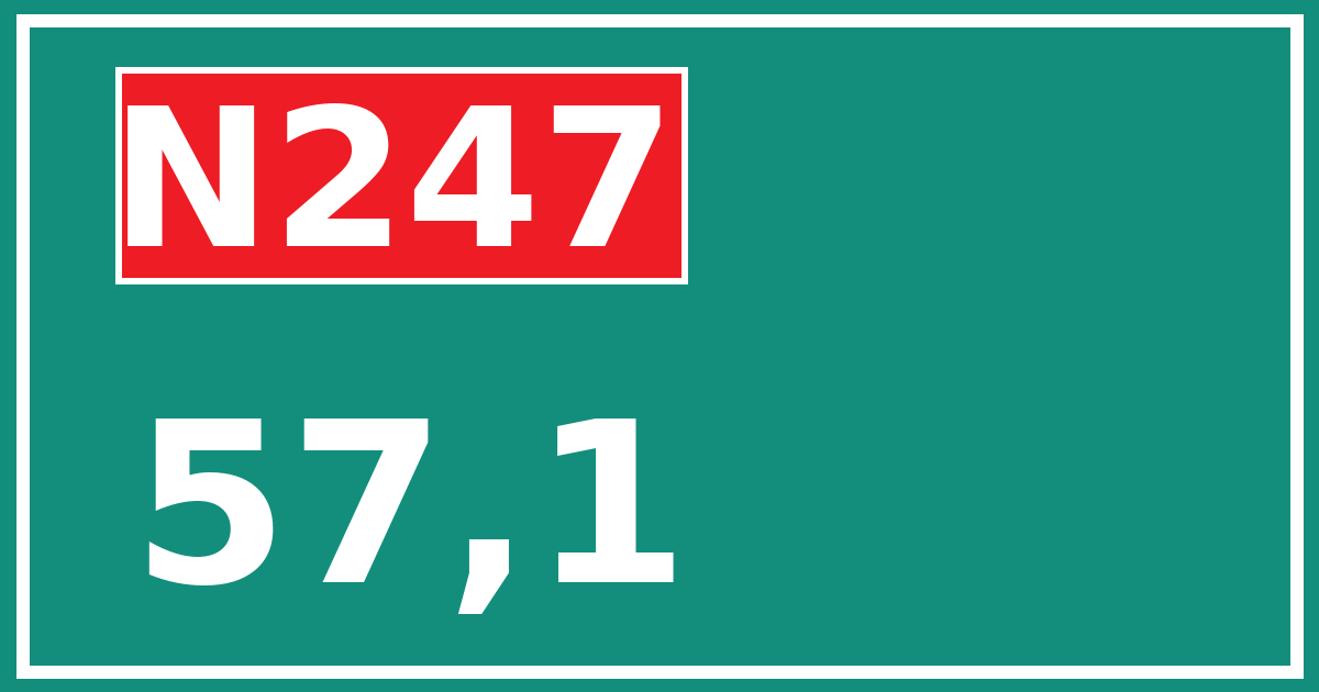 Hectometerbord N247 57,1