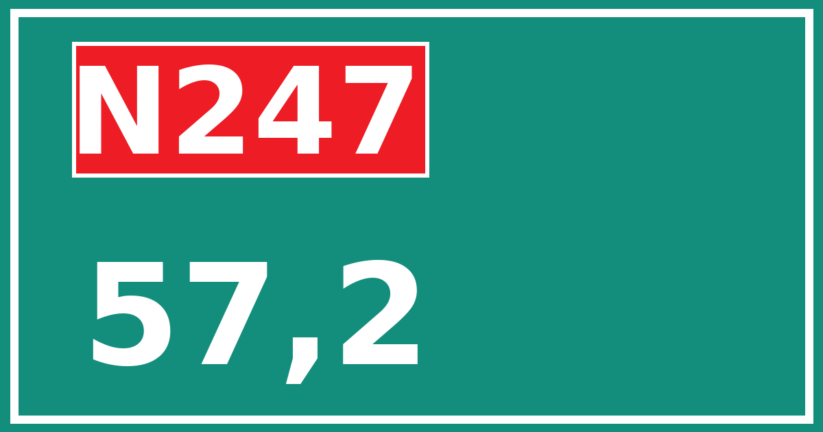 Hectometerbord N247 57,2