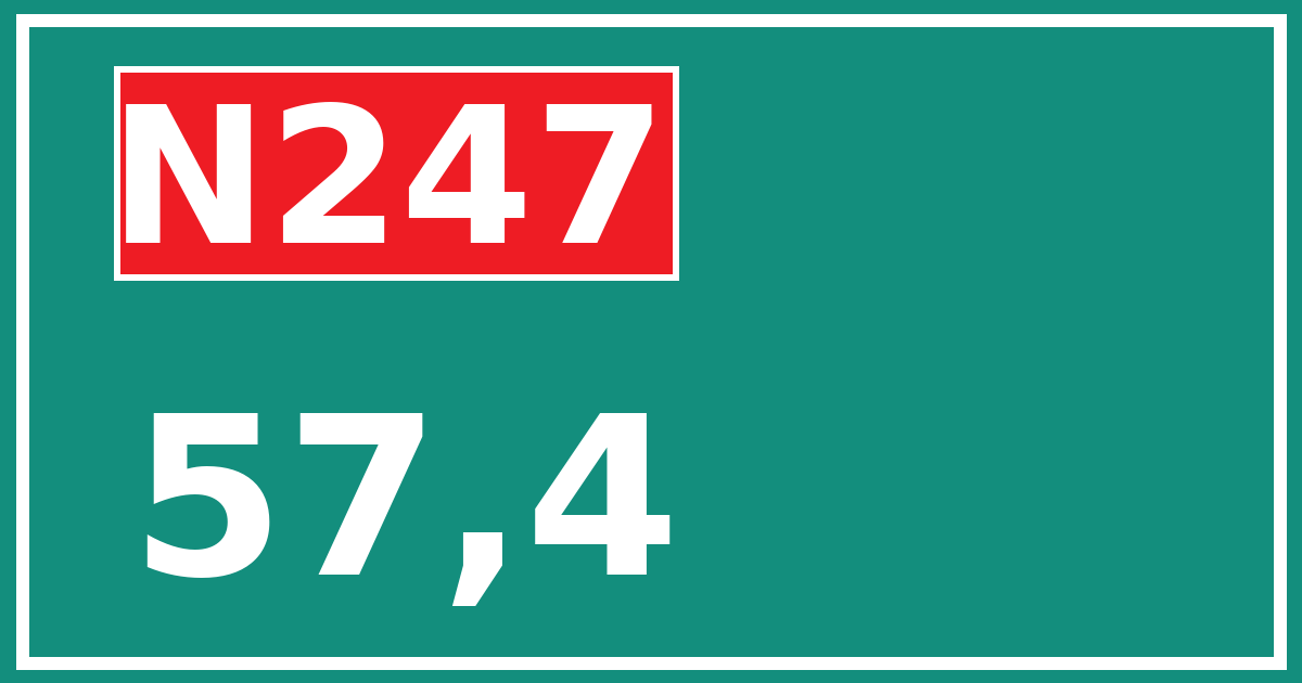 Hectometerbord N247 57,4
