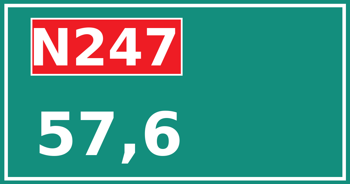 Hectometerbord N247 57,6