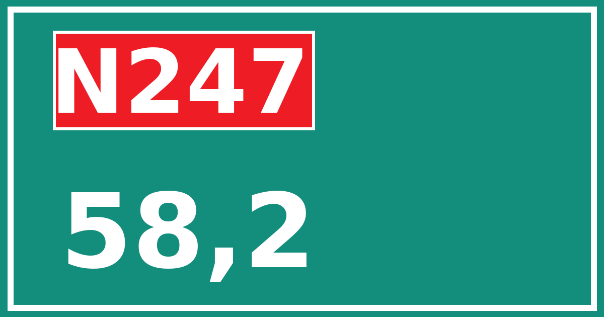 Hectometerbord N247 58,2