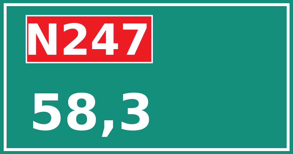 Hectometerbord N247 58,3
