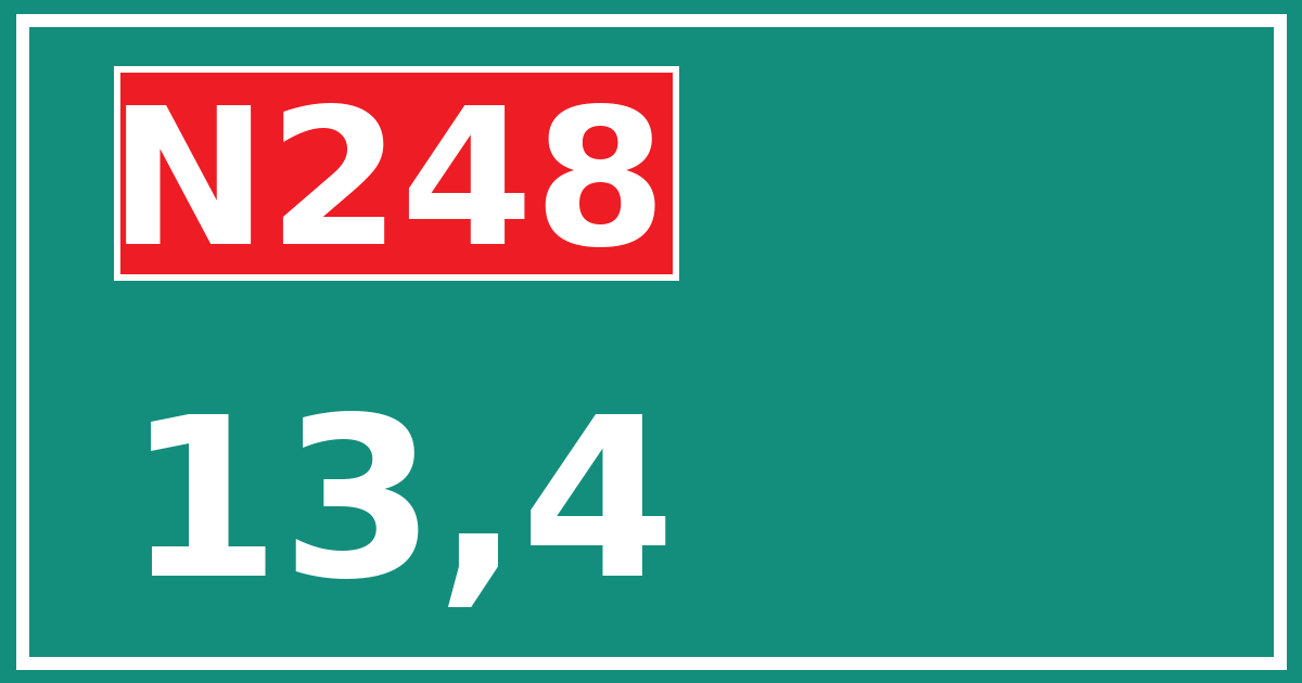 Hectometerbord N248 13,4