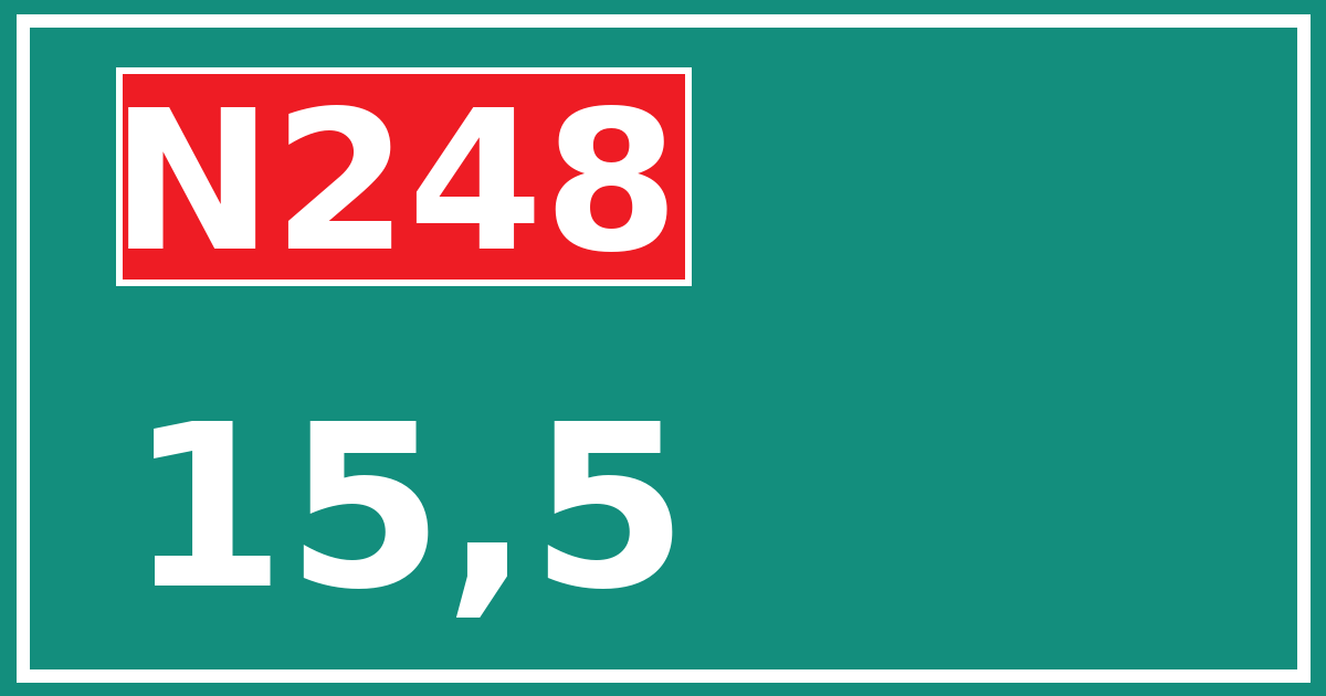 Hectometerbord N248 15,5