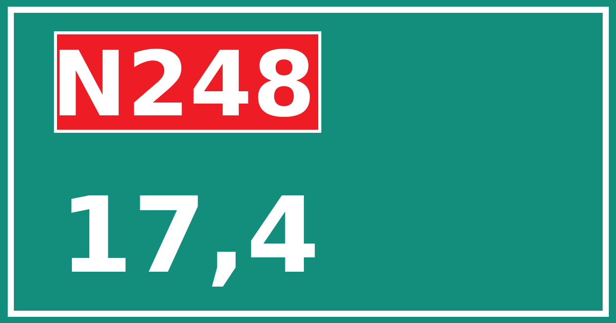 Hectometerbord N248 17,4