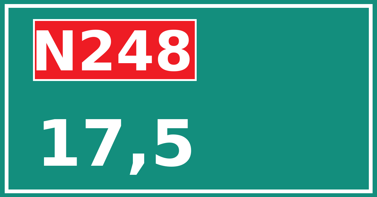 Hectometerbord N248 17,5