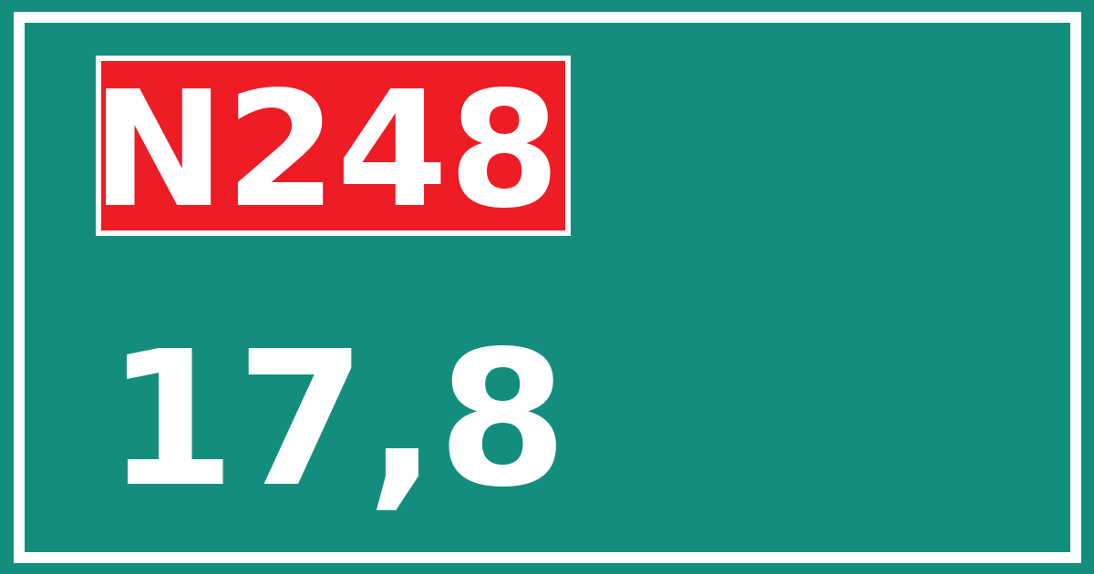 Hectometerbord N248 17,8