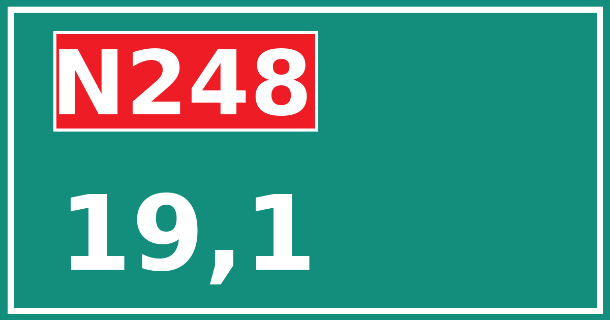 Hectometerbord N248 19,1