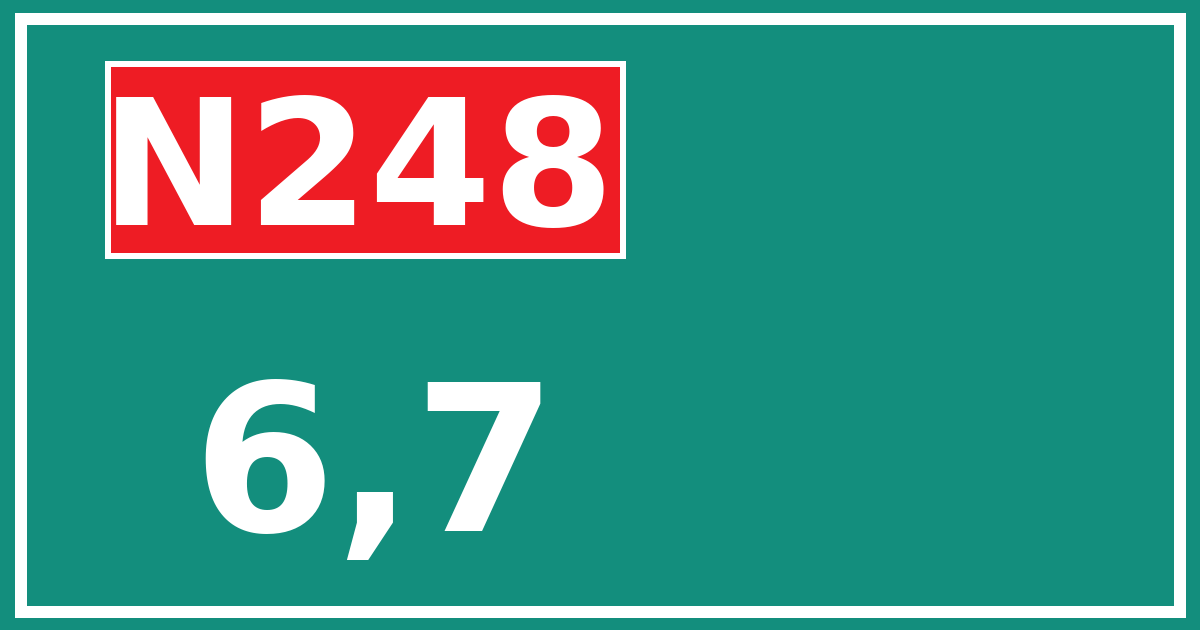 Hectometerbord N248 6,7