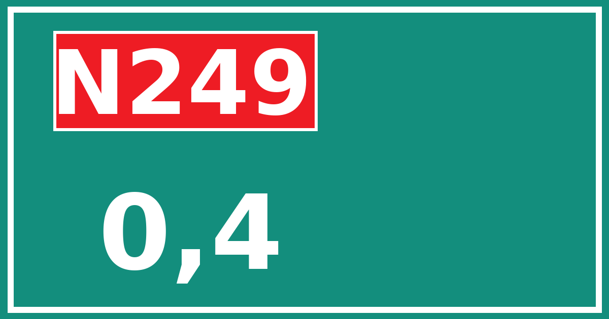 Hectometerbord N249 0,4
