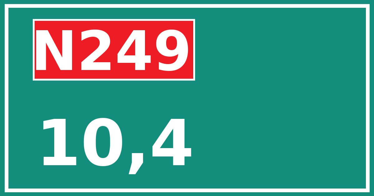 Hectometerbord N249 10,4