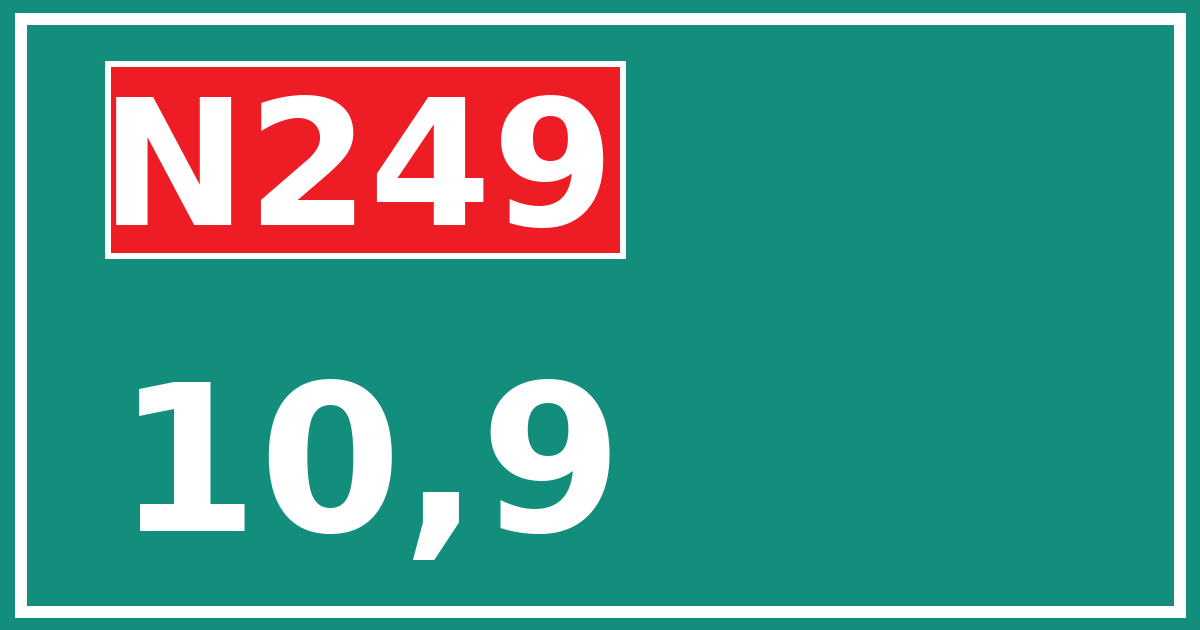 Hectometerbord N249 10,9