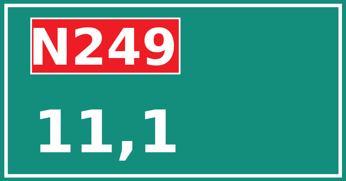 Hectometerbord N249 11,1
