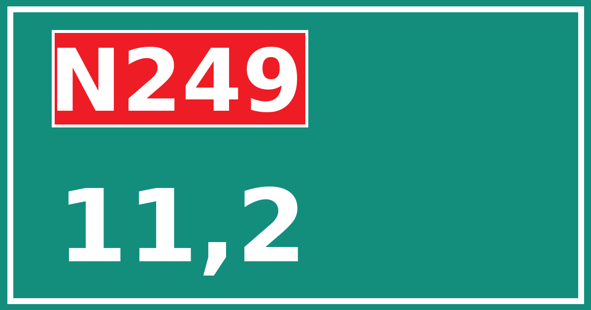 Hectometerbord N249 11,2