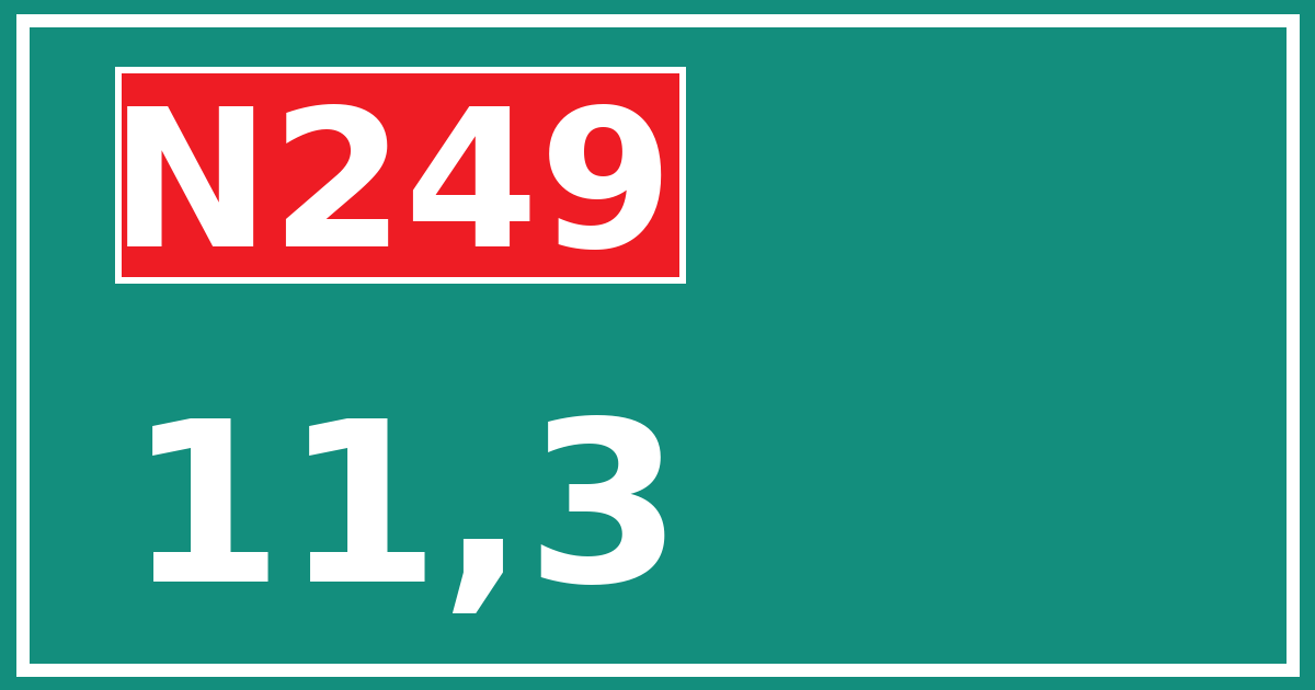 Hectometerbord N249 11,3