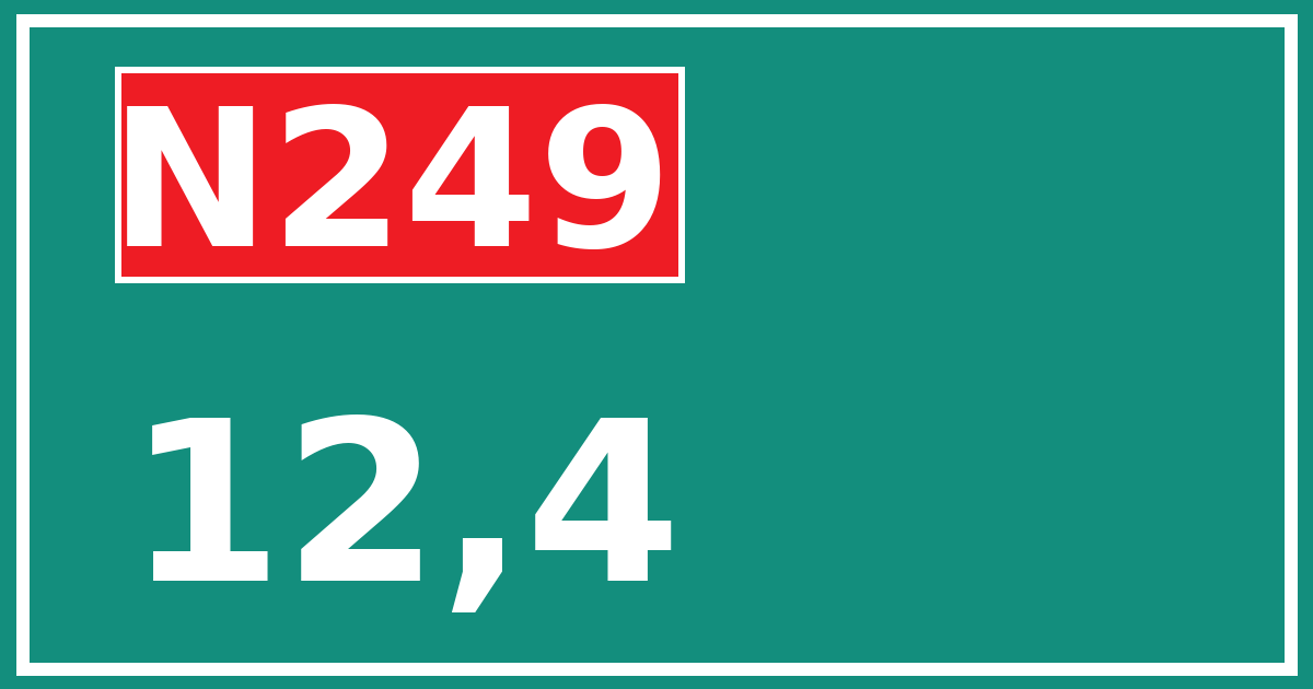 Hectometerbord N249 12,4