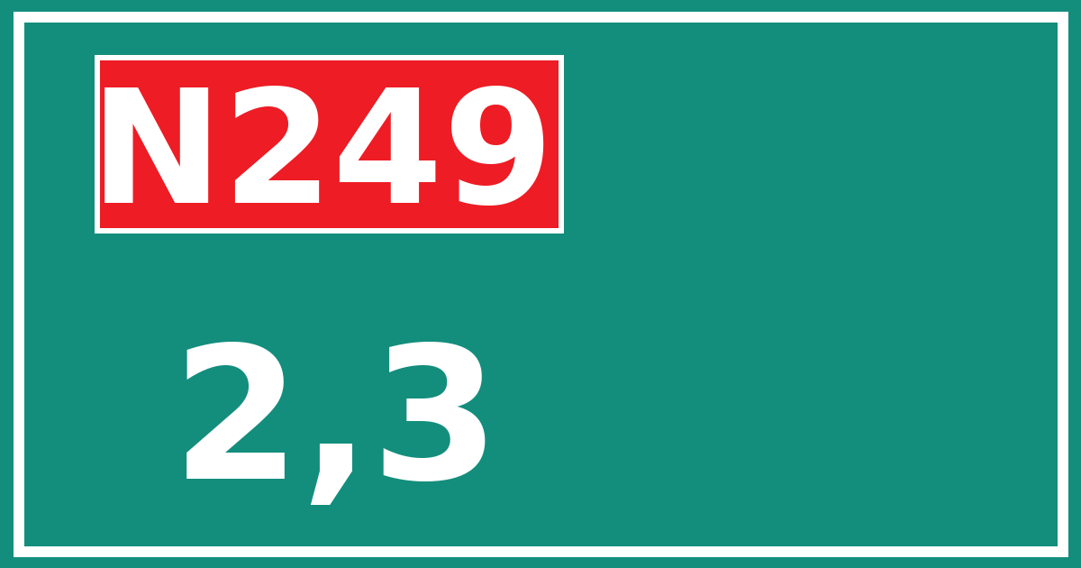 Hectometerbord N249 2,3