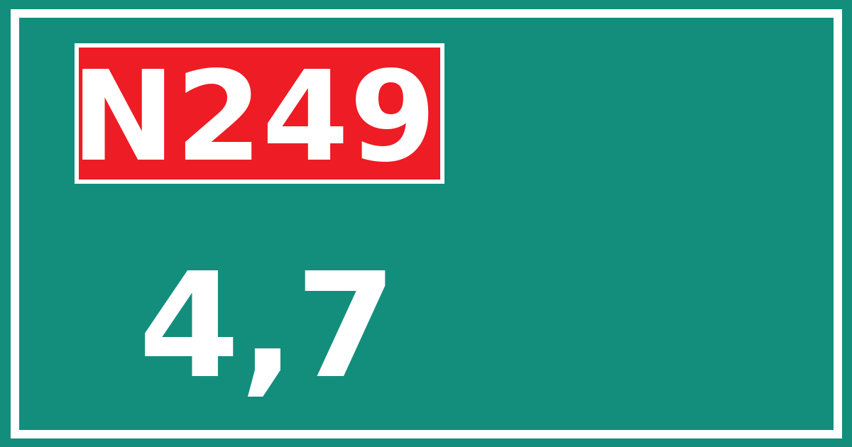 Hectometerbord N249 4,7