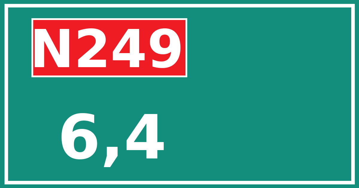 Hectometerbord N249 6,4