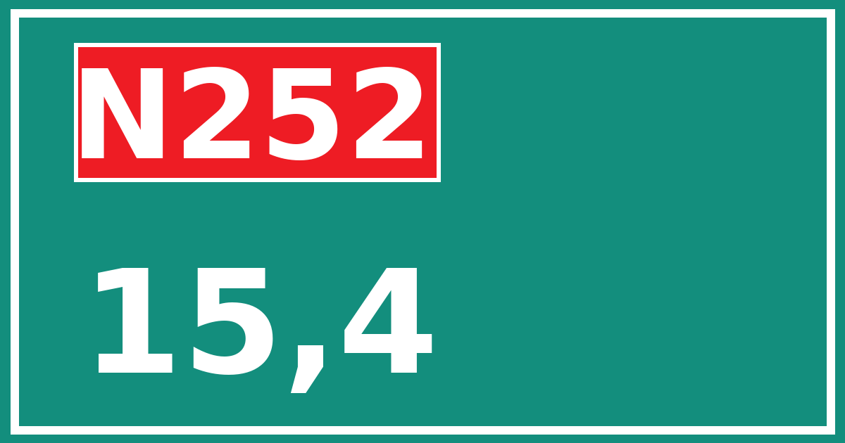 Hectometerbord N252 15,4