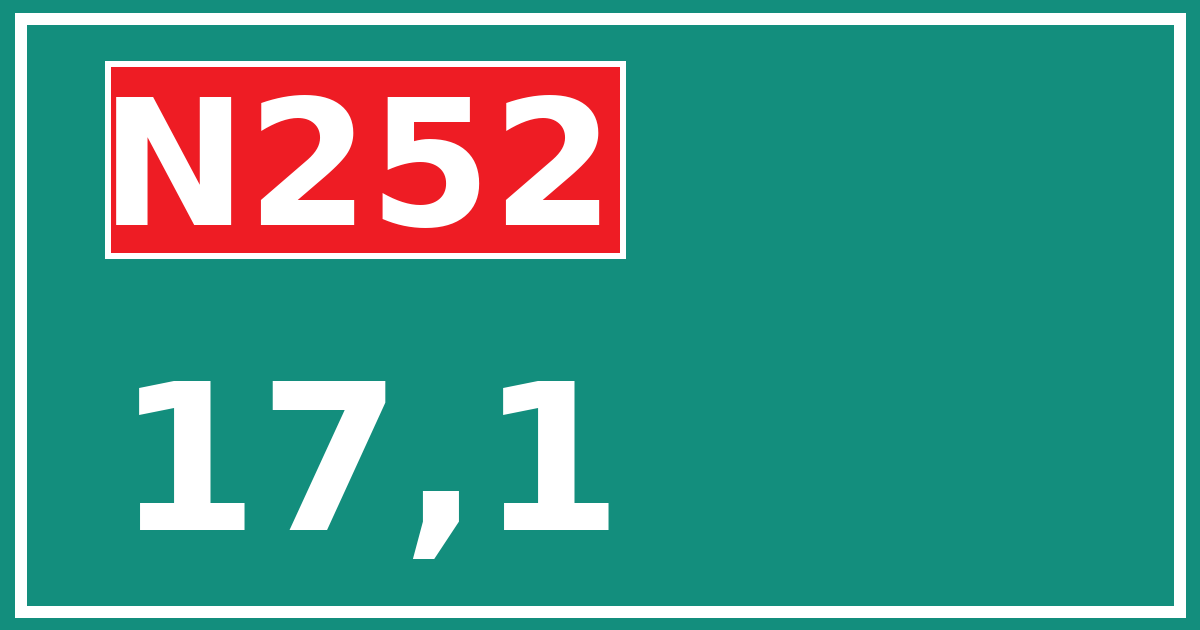 Hectometerbord N252 17,1