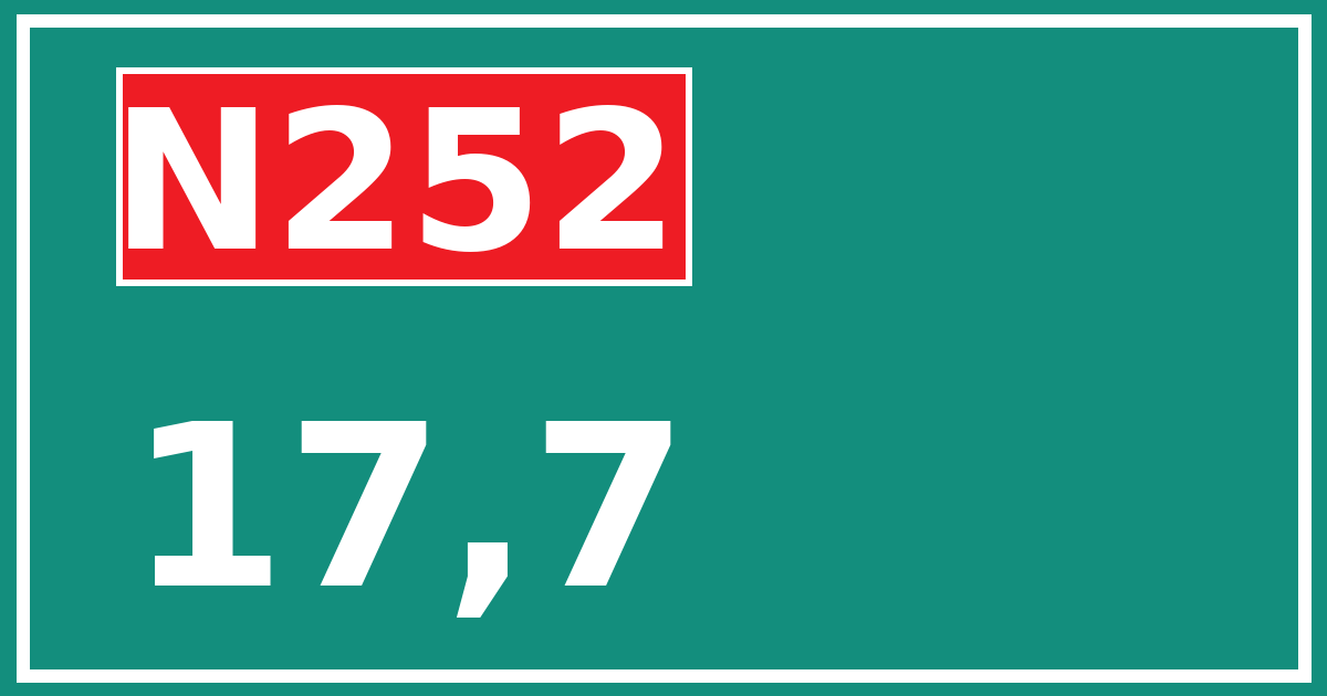 Hectometerbord N252 17,7