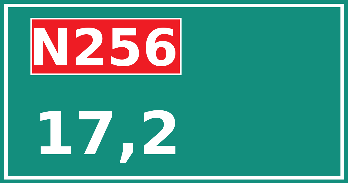 Hectometerbord N256 17,2