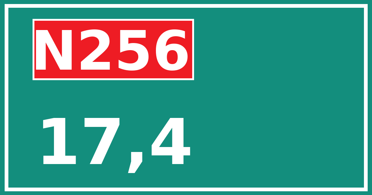 Hectometerbord N256 17,4