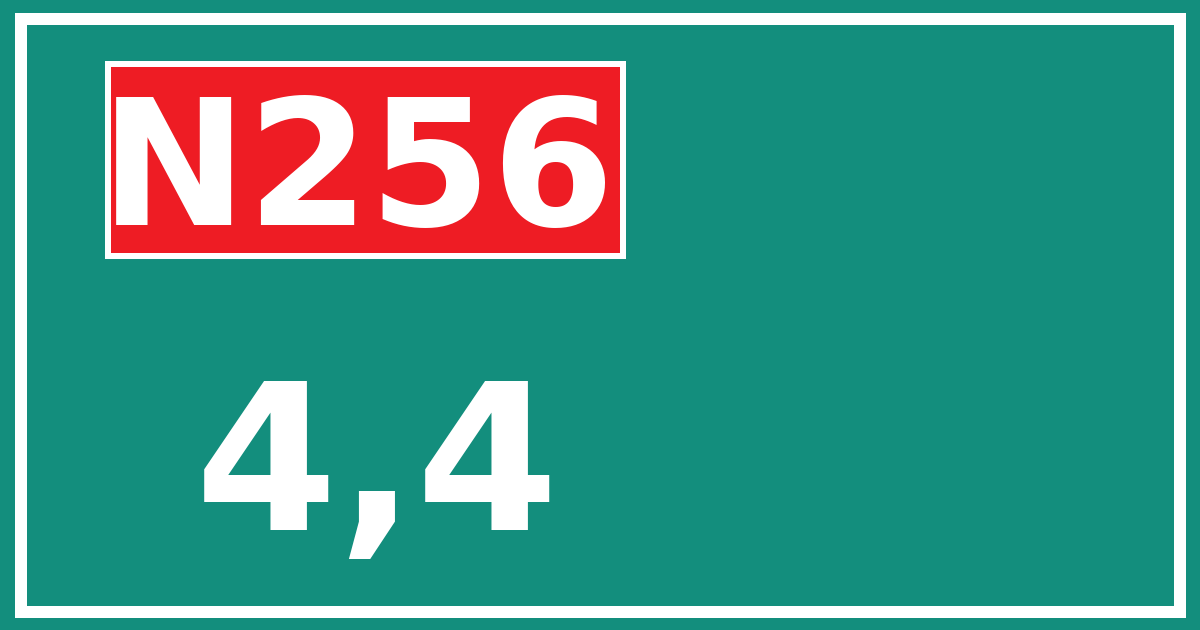 Hectometerbord N256 4,4