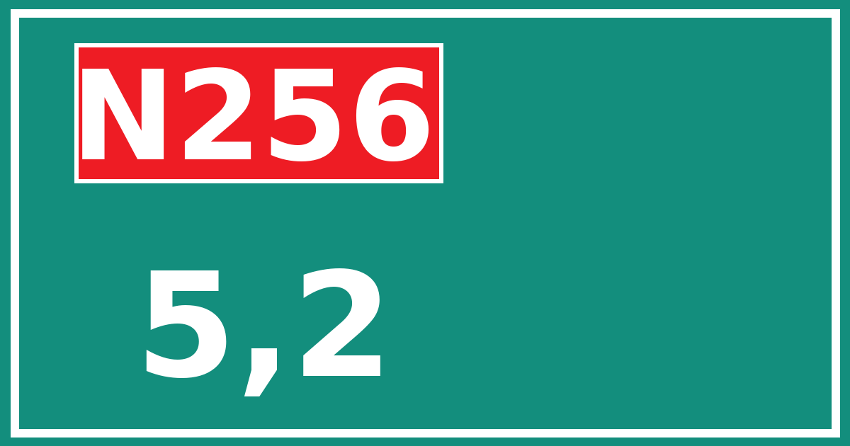 Hectometerbord N256 5,2