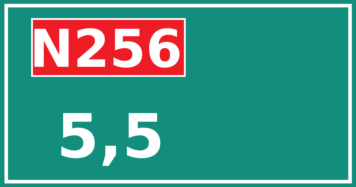Hectometerbord N256 5,5