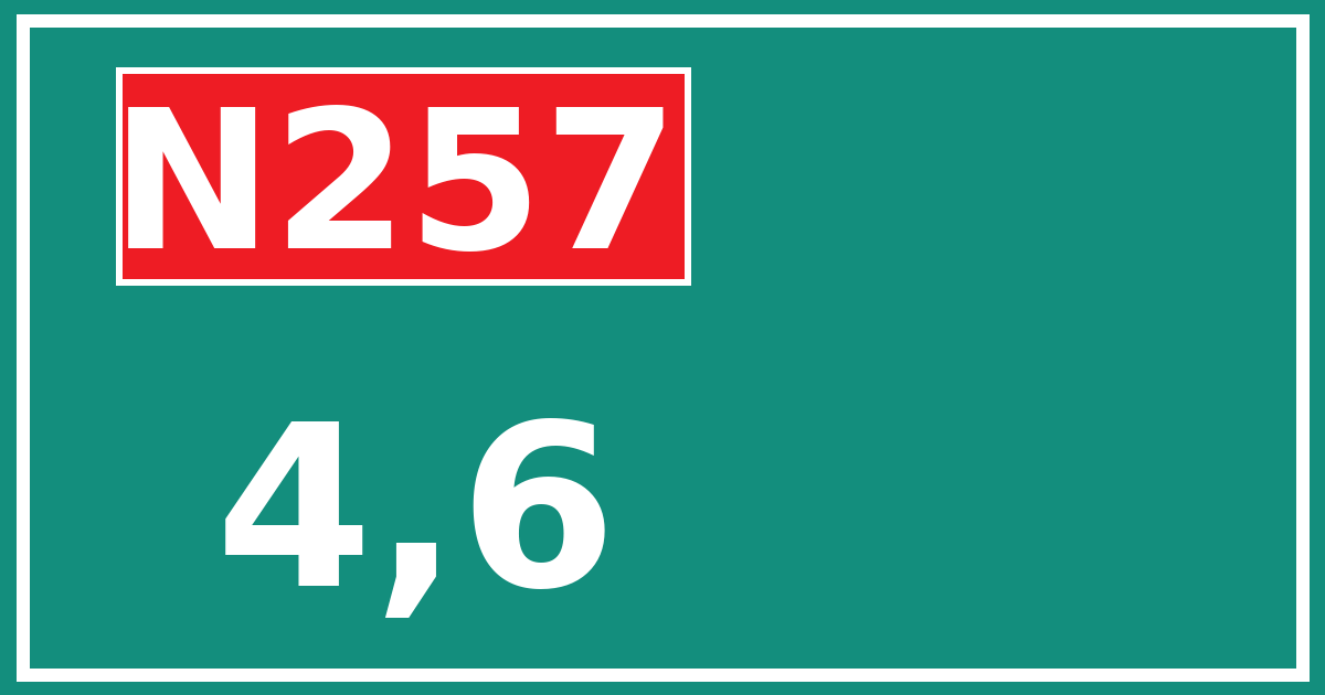Hectometerbord N257 4,6