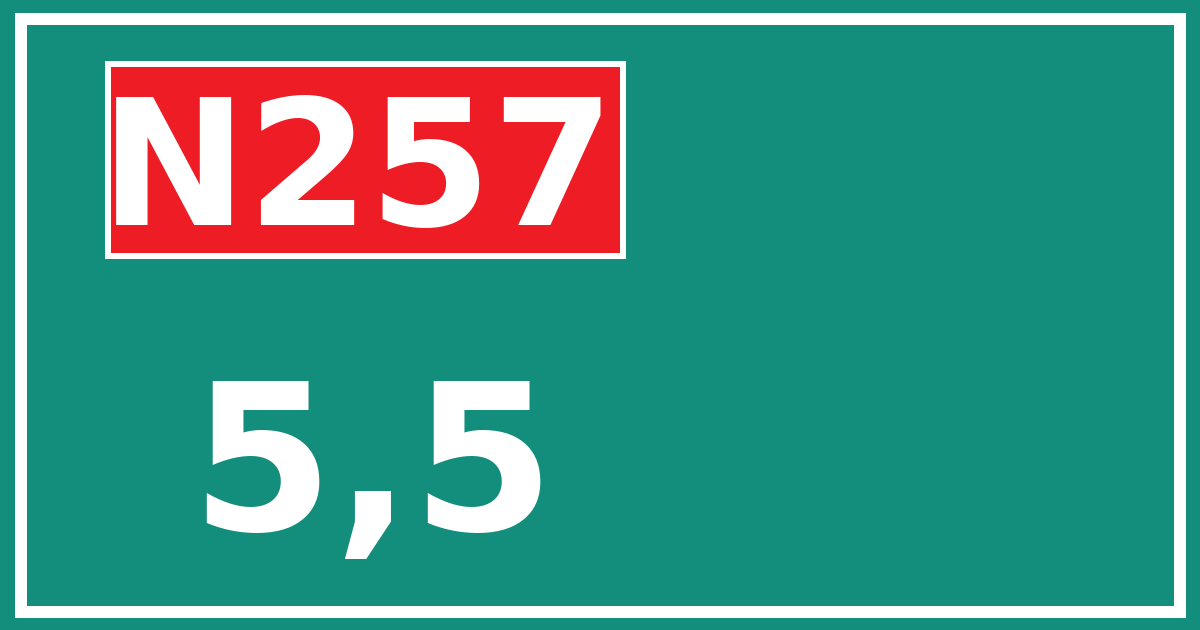 Hectometerbord N257 5,5