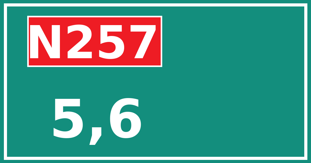 Hectometerbord N257 5,6