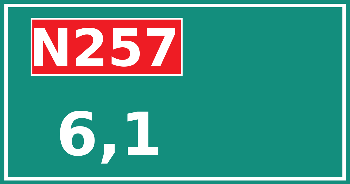 Hectometerbord N257 6,1