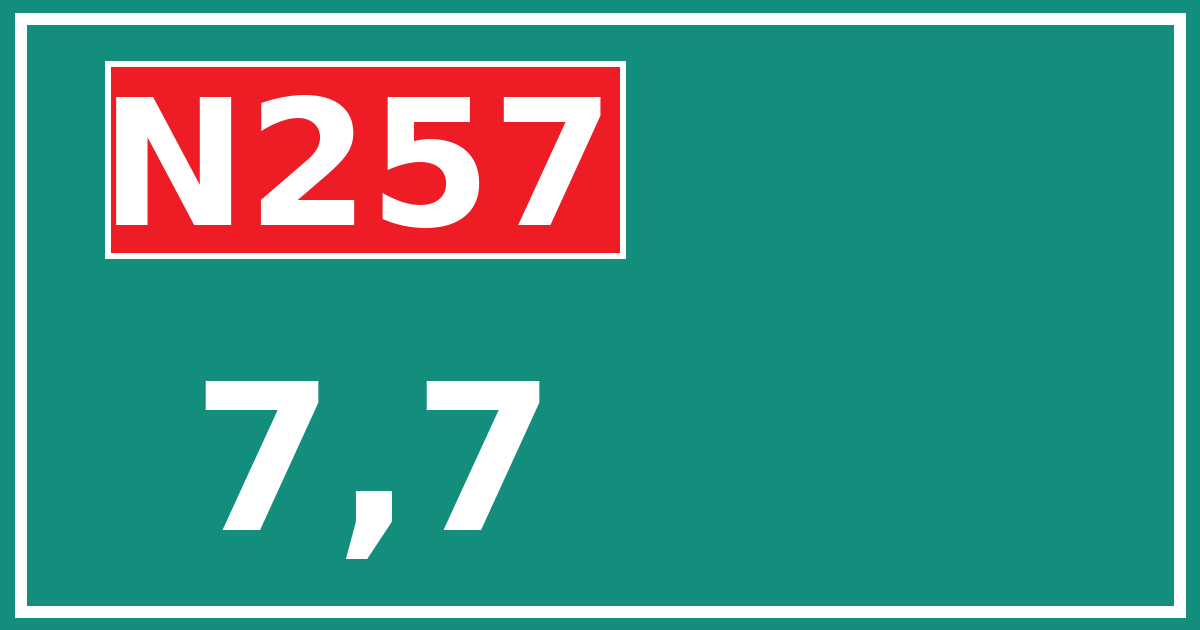 Hectometerbord N257 7,7