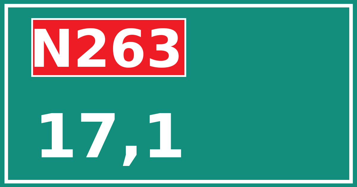 Hectometerbord N263 17,1