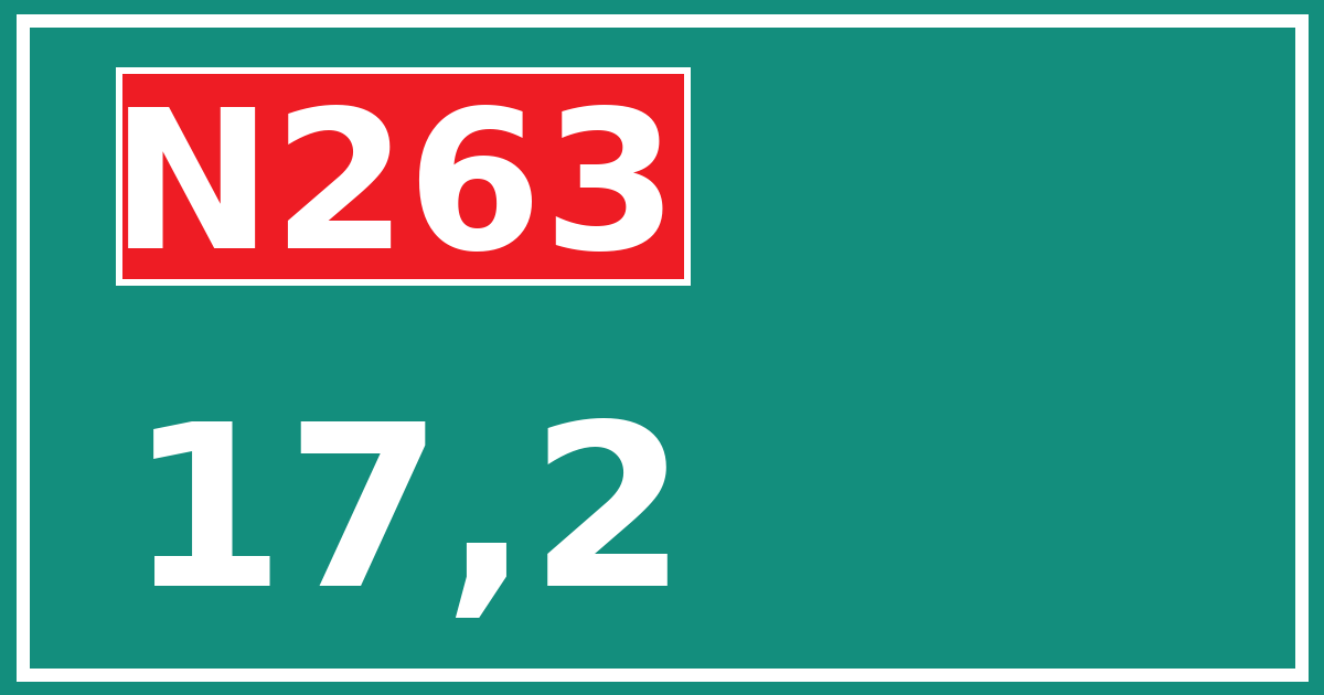 Hectometerbord N263 17,2