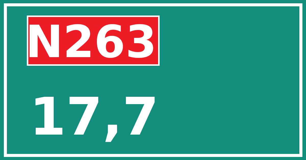 Hectometerbord N263 17,7