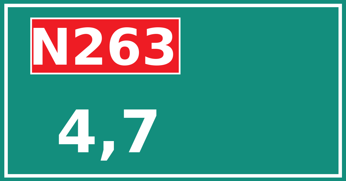 Hectometerbord N263 4,7
