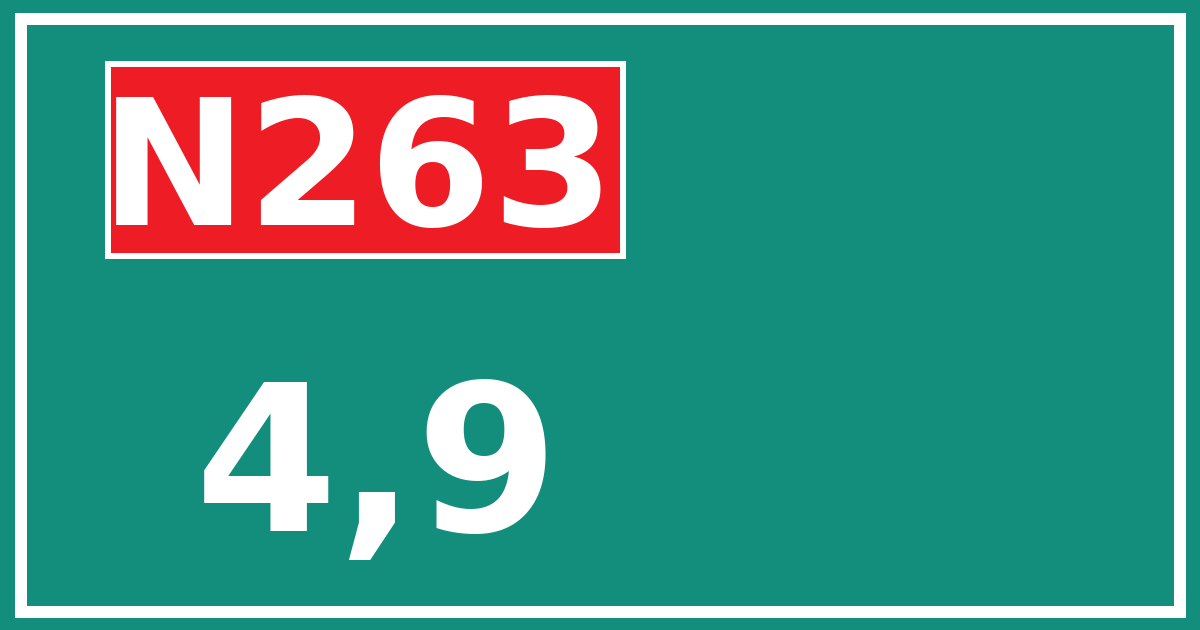 Hectometerbord N263 4,9