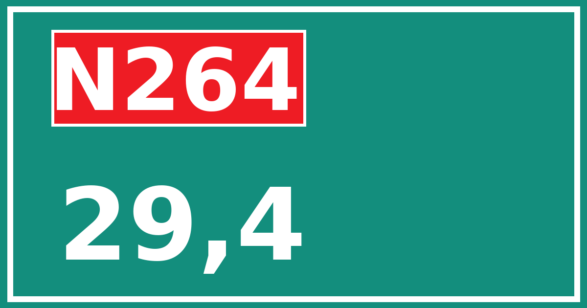 Hectometerbord N264 29,4